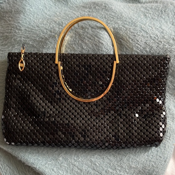 Black Lemme Clutch. May use handles, or shoulder strap. Excellent condition - Picture 2 of 3